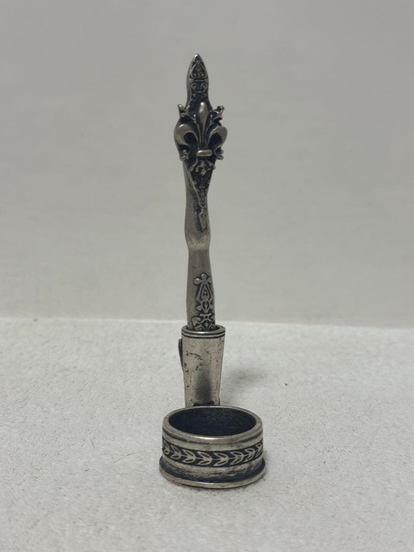 シルバー高級ハンドメイド フルール・ド・リス ペンとインクポット