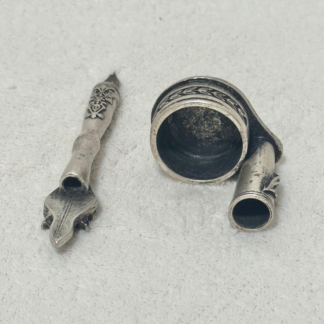 シルバー高級ハンドメイド フルール・ド・リス ペンとインクポット