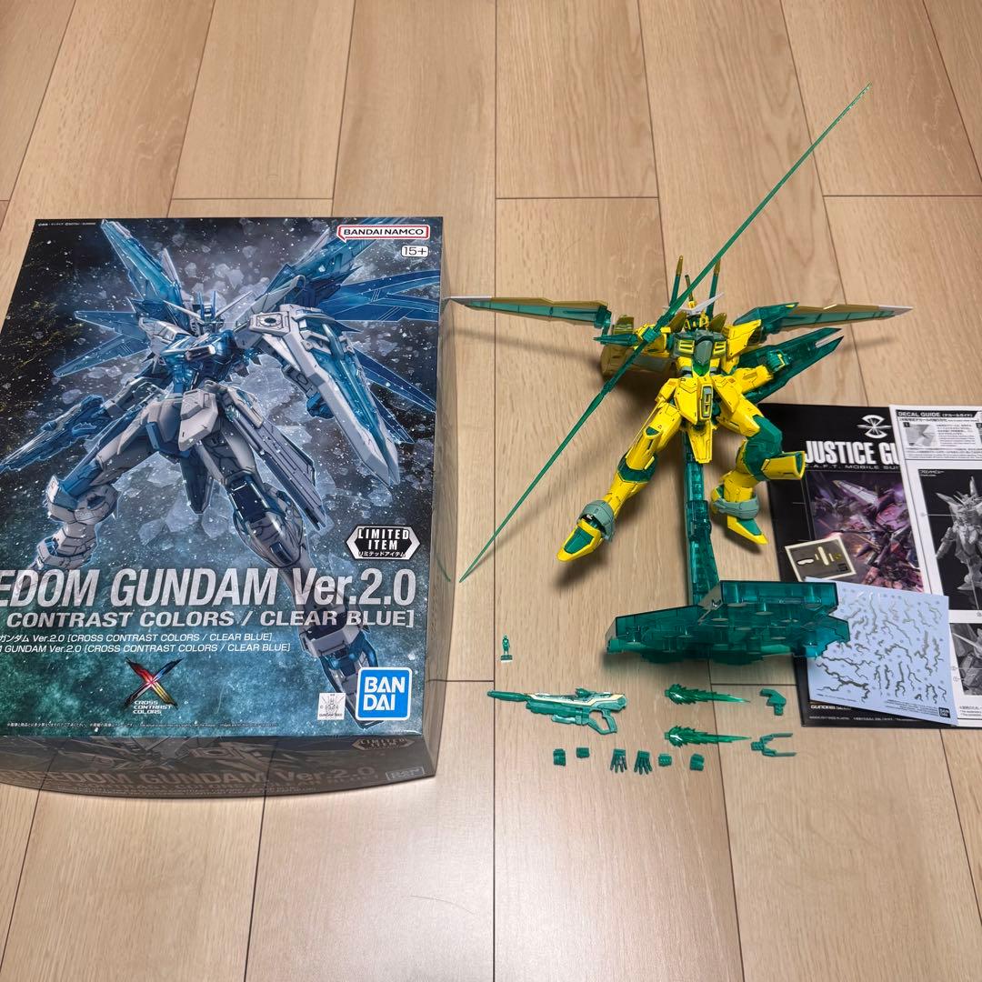 MG フリーダム　ジャスティス　クロスコントラストカラー ガンプラ MG クロスコントラスト フリーダム ジャスティス 2体セット
