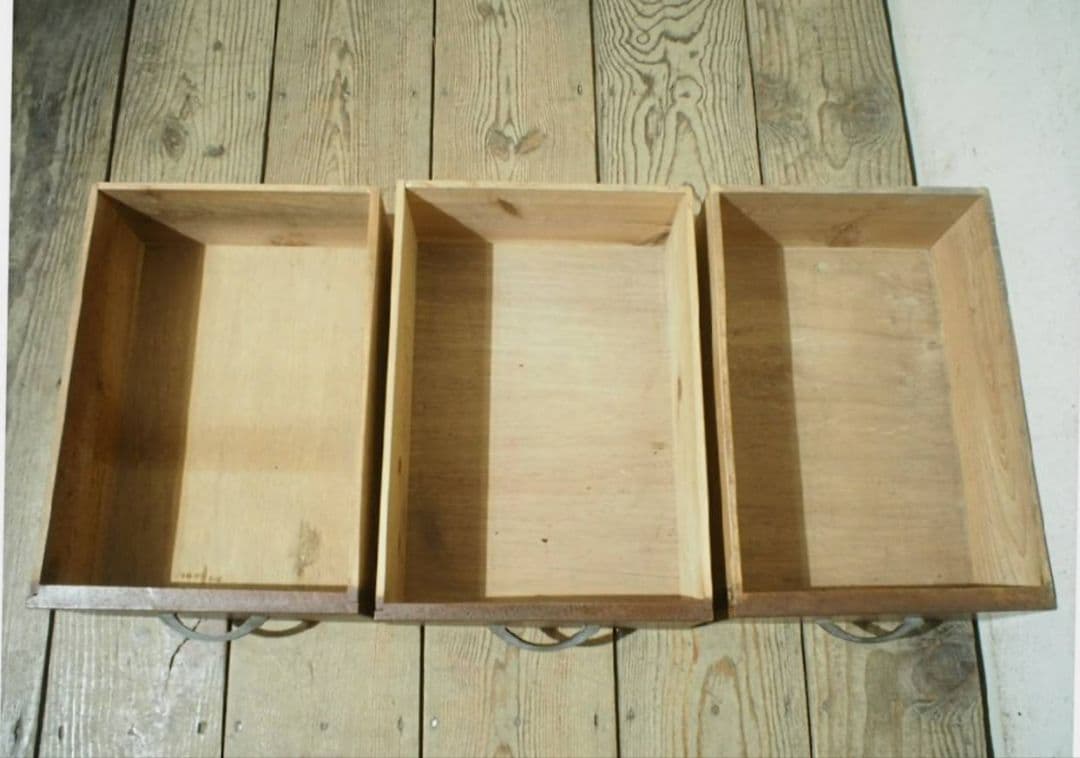 1109 ヴィンテージ ラワンの袖机 サイドテーブル 収納棚 引き出し