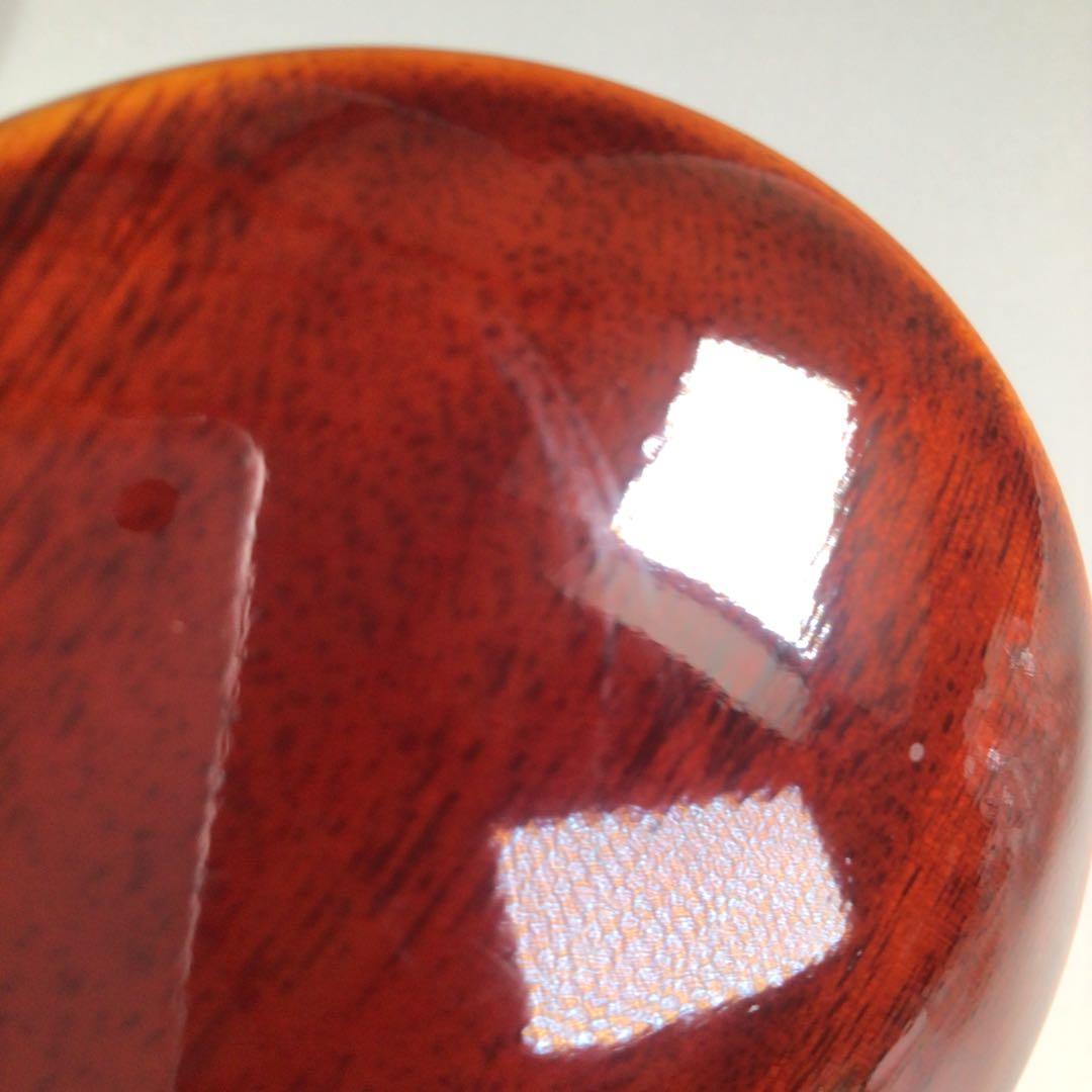 Ｒ１３０　香合　『指物師　稲尾誠中斎作』『溜塗』『余木』『丸香合』　共箱　茶道具