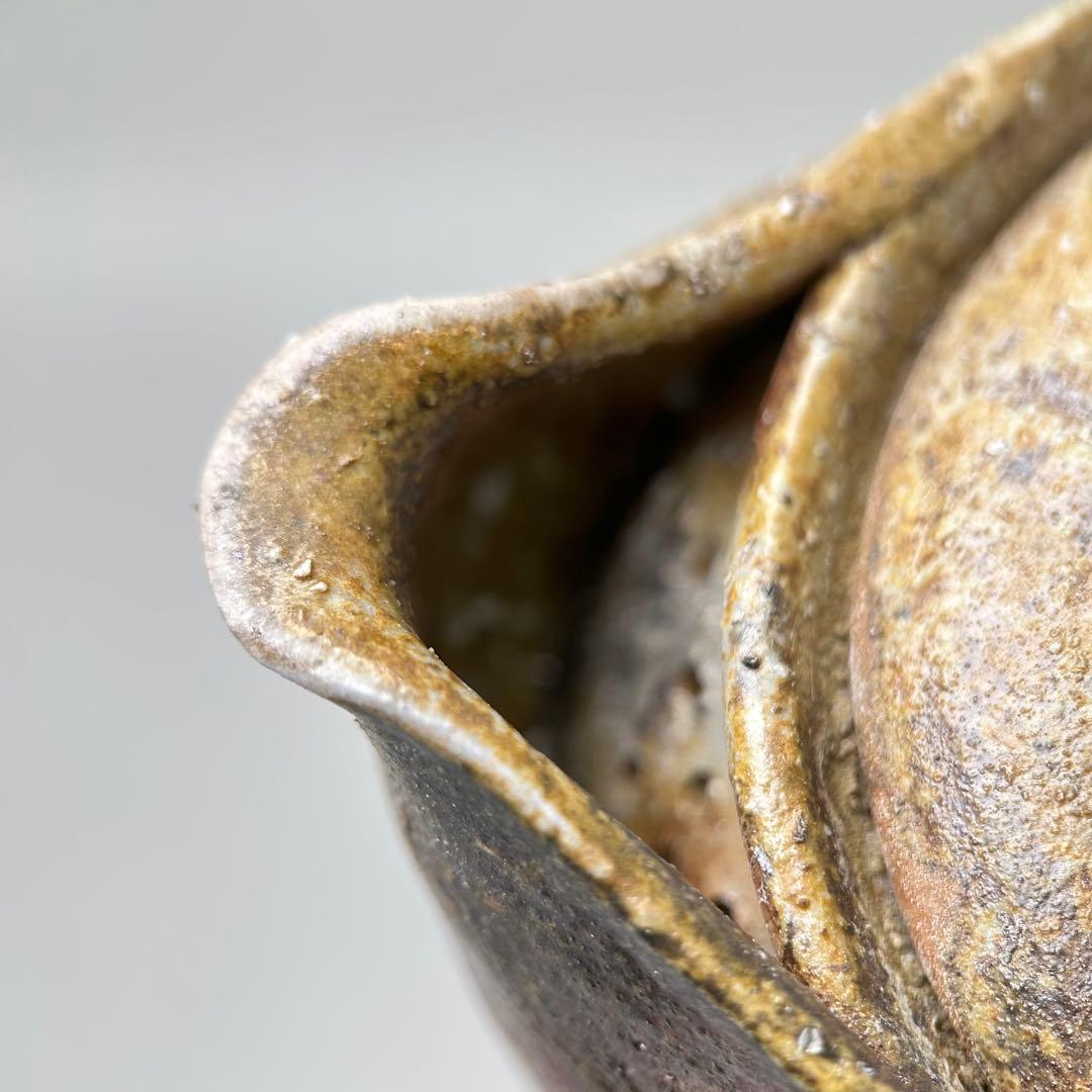 石田安弘 備前焼霊芝宝瓶 般若心经人気作者 急須 共箱 共布 茶