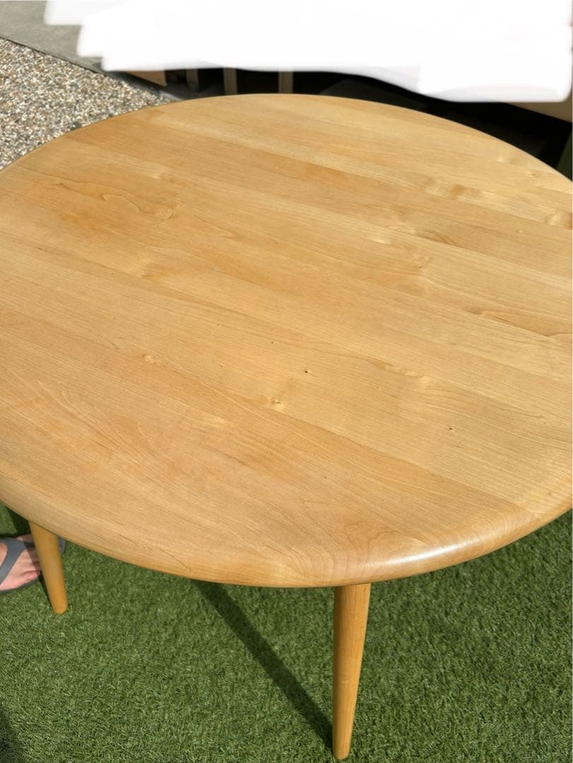モモナチュラル ダイニングテーブル 95㎝ 円形テーブル、丸テーブル　北欧