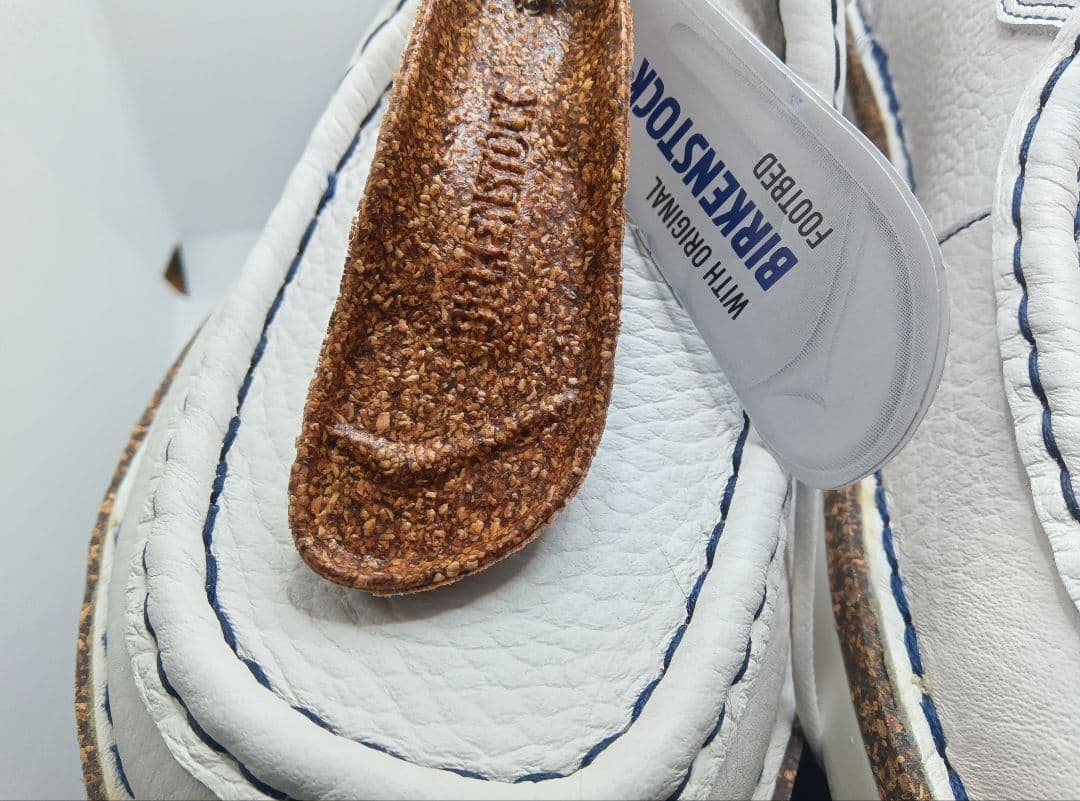 モ*ん様 新品ビルケンシュトックパサディナ白ホワイトレザー本革42