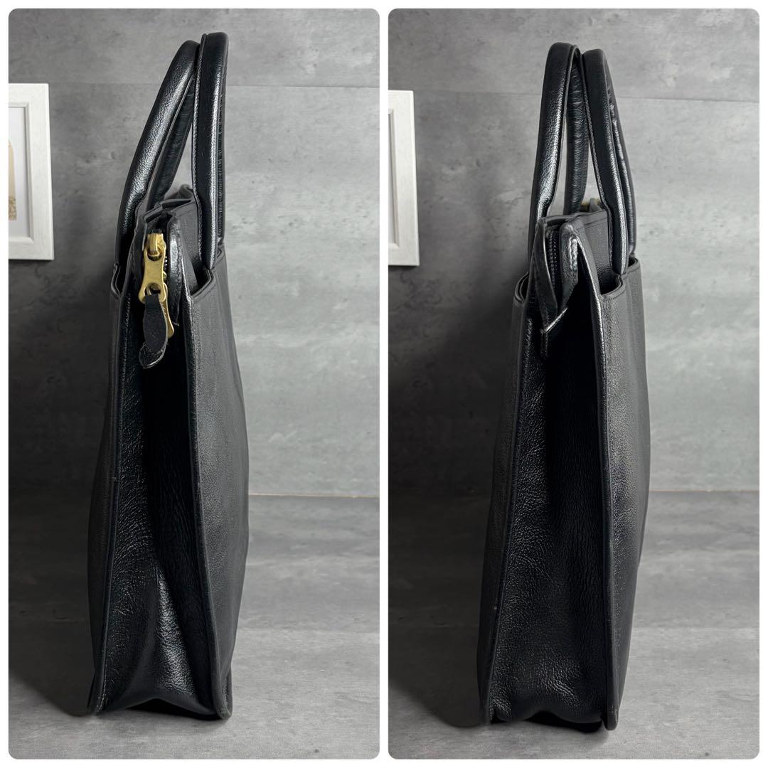 ILBISONTE イルビゾンテ 本革 ブリーフケース ビジネスバッグ A4 黒