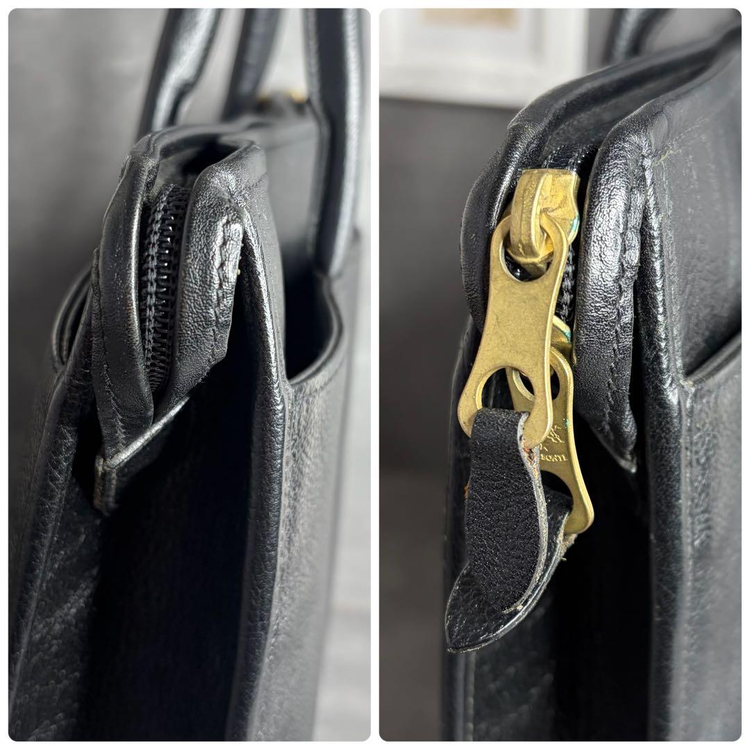 ILBISONTE イルビゾンテ 本革 ブリーフケース ビジネスバッグ A4 黒