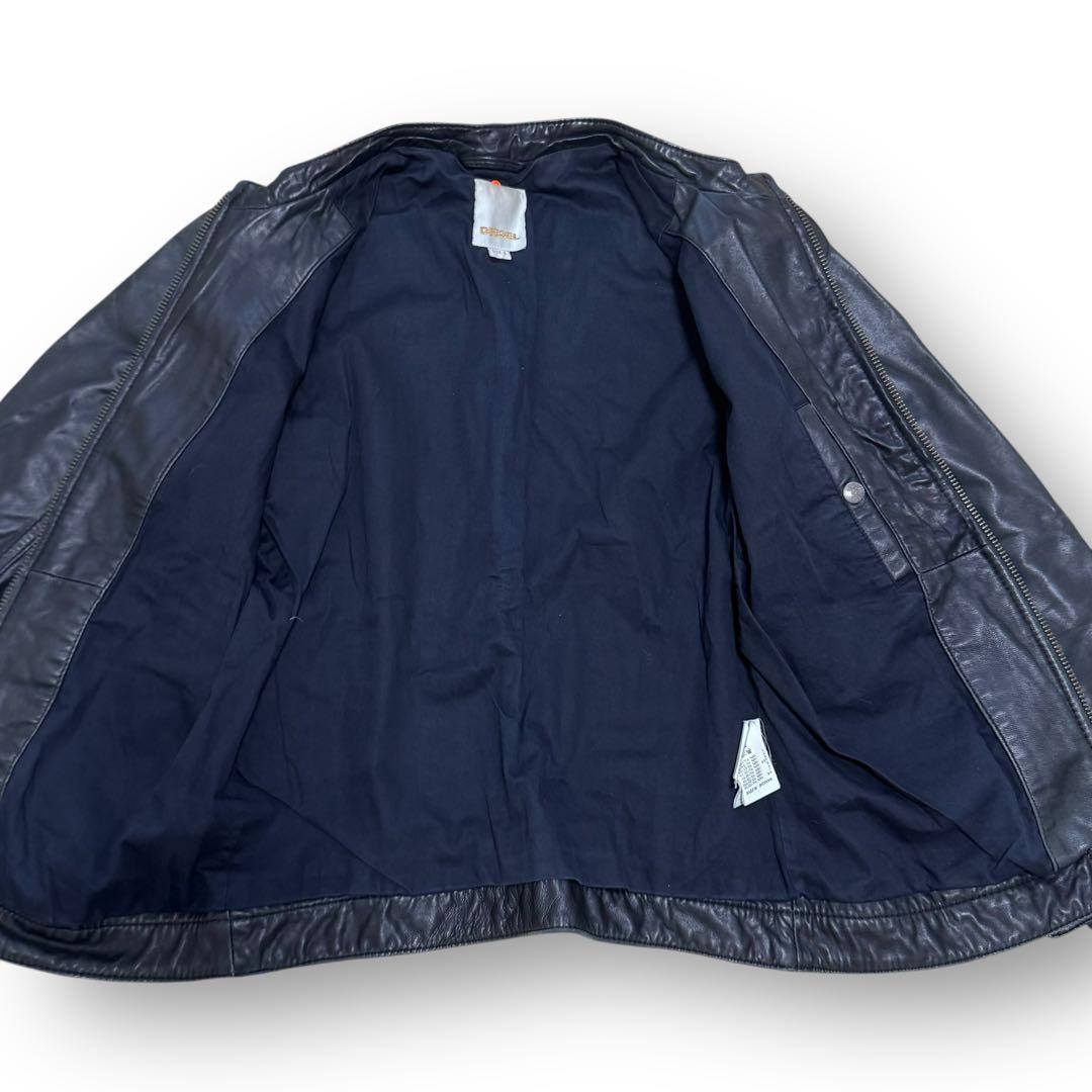 DIESEL ディーゼル ラムスキン レザージャケット ライダース メンズS