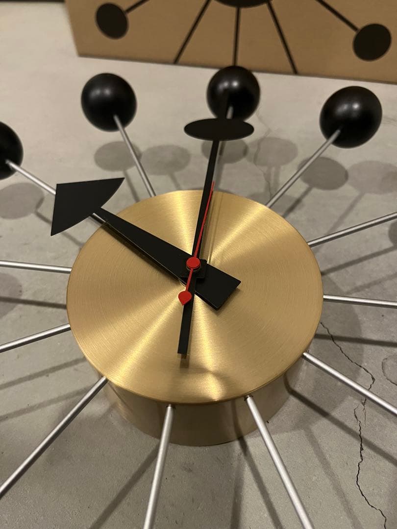 専用ジョージネルソン　ボールクロック　黒　真鍮