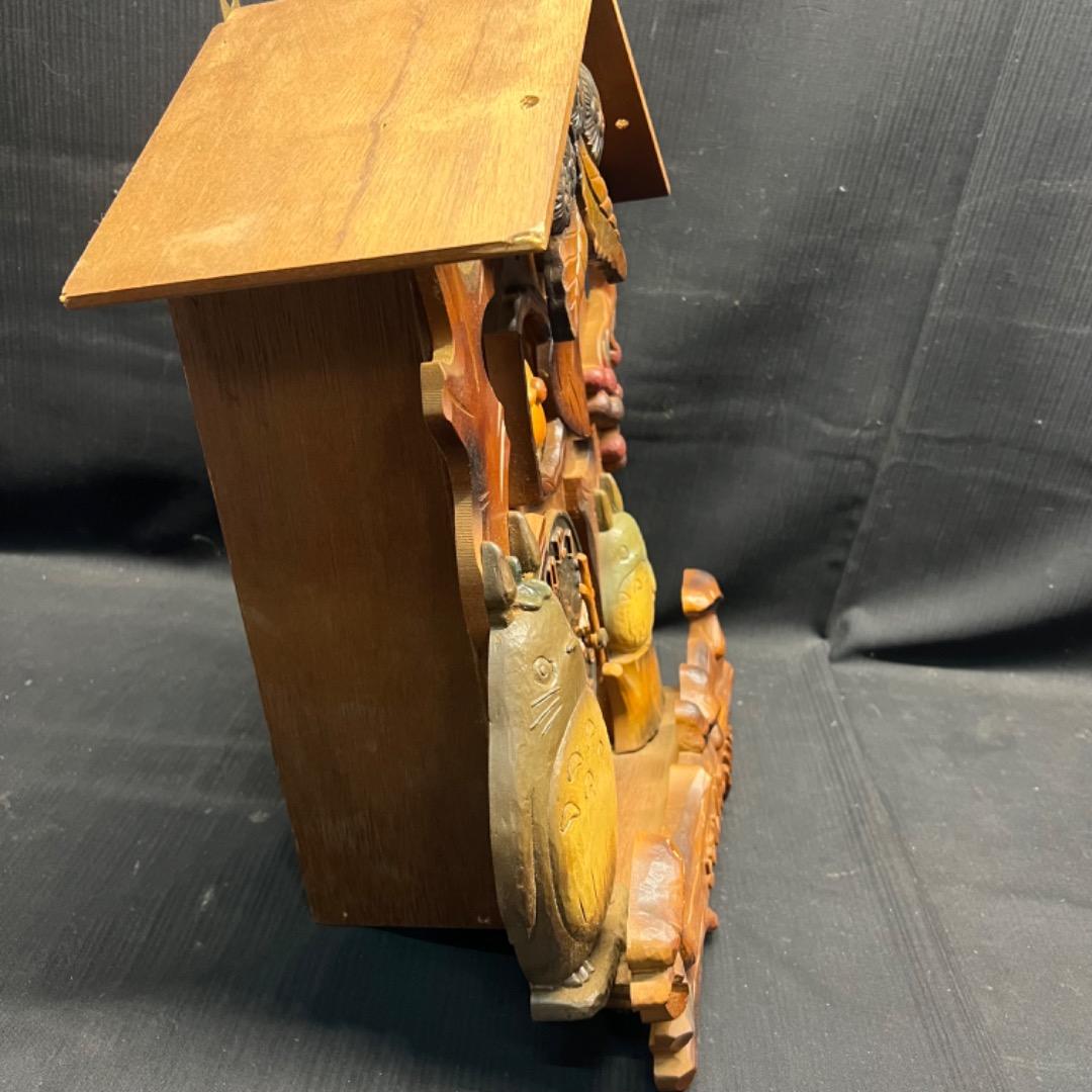 〇Ed左横1018 となりのトトロ 掛け時計 木製 インテリア