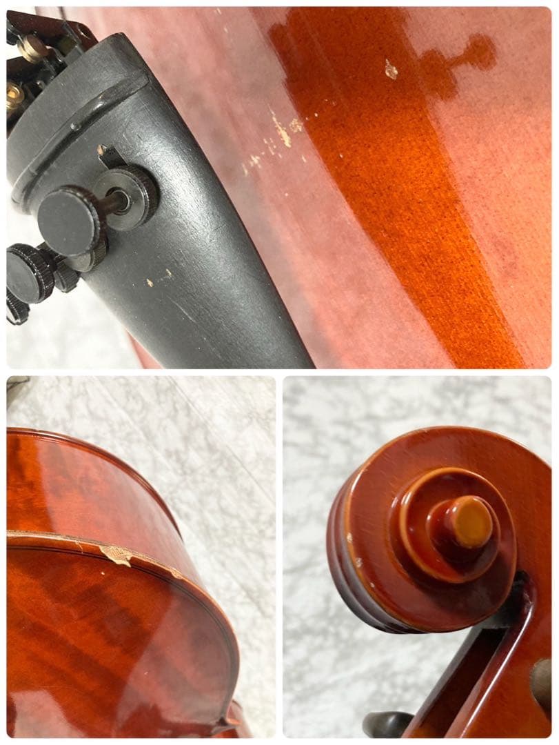 【ヴィンテージ】SUZUKI 虎杢 高級チェロ No.72 4/4 1974年製