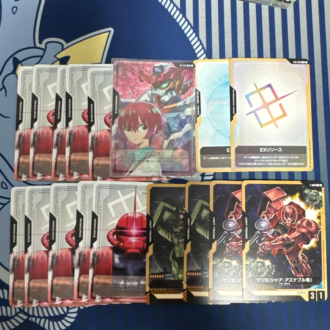 ガンダムカードゲーム　赤緑ジオンデッキ　ユニコーンガンダム　調整用セット販売