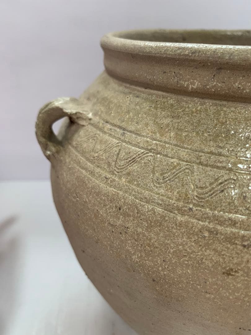 李朝　双耳　壺　花器　木箱付き　送料込み