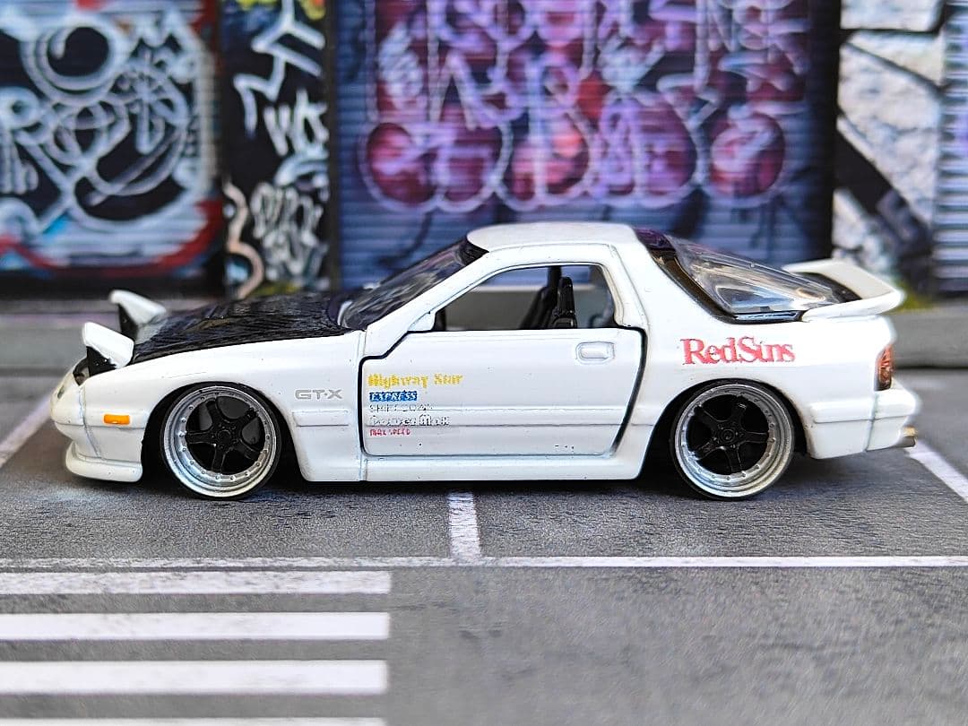 トミカ改造 マツダ FC 頭文字D仕様 シャコタン ☆深リム ☆ホットウィール