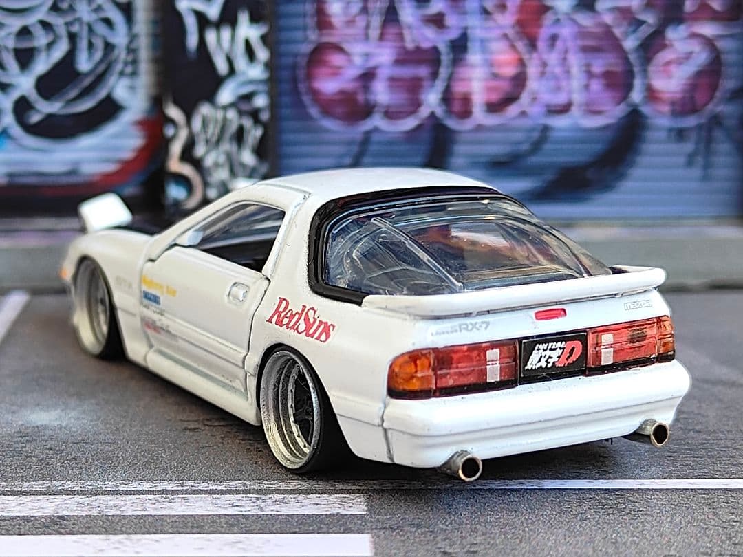 トミカ改造 マツダ FC 頭文字D仕様 シャコタン ☆深リム ☆ホットウィール