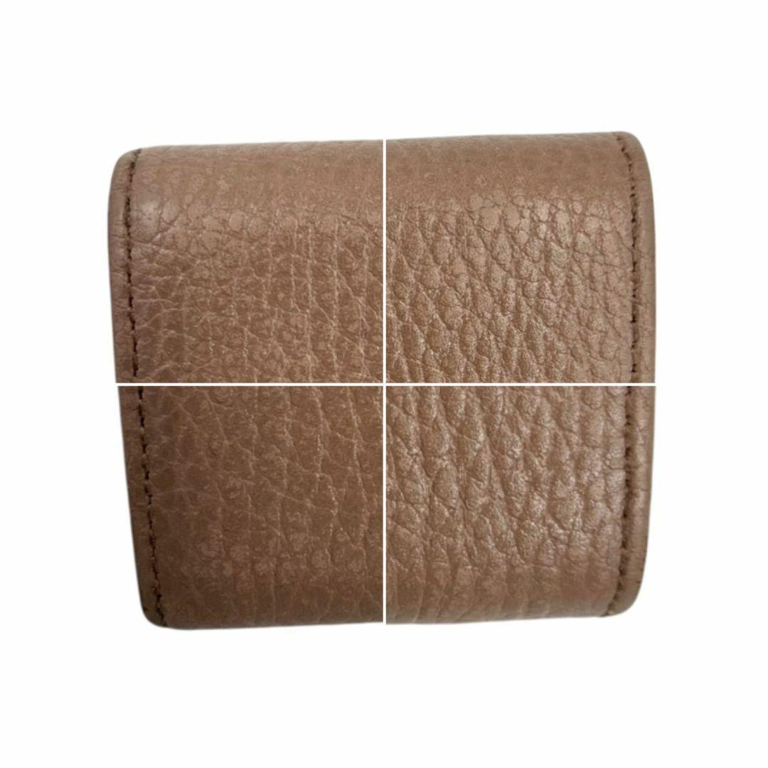 GUCCI グッチ 三つ折り財布 GGマーモント ミニ コンパクト ベージュ