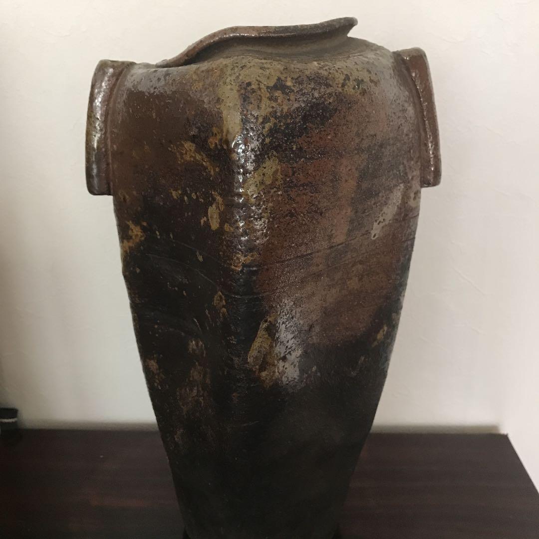 古備前耳付花入　江戸期　宗叡織