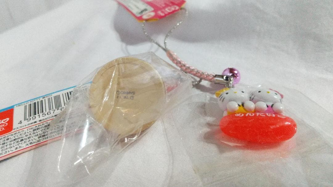 キティ　根付　明太子　福岡　博多　ご当地　限定　マスコット　キーホルダー