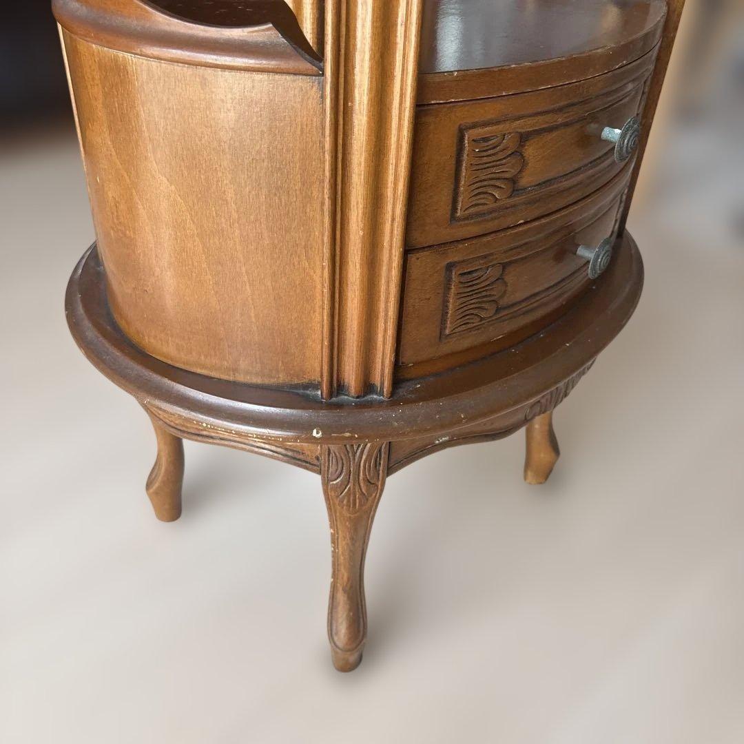 ラウンドチェスト】イタリア カブリオールレッグ コンソール キャビネット