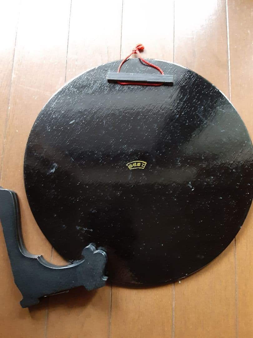 琉球漆工　沖縄　ハイビスカス　絵皿