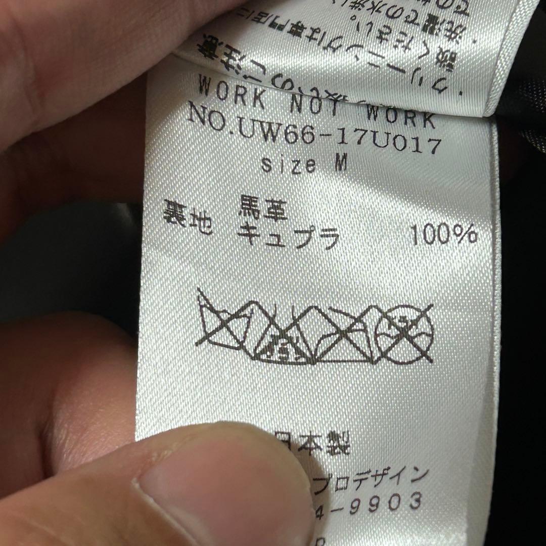 極美品 WORK NOT WORK スタンドカラー ホースレザージャケット M