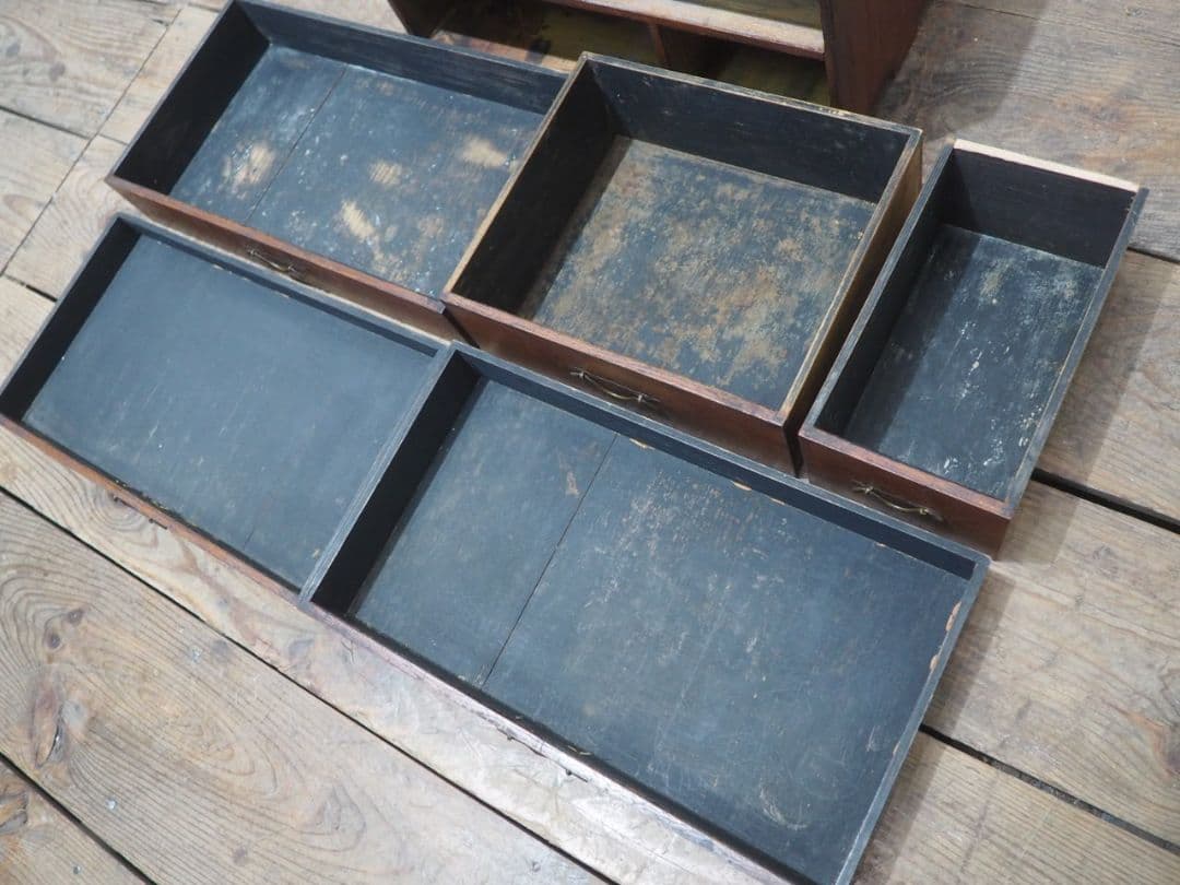 1268 アンティーク 小引き出し 収納棚 小物入れ ケース 昭和レトロ 骨董