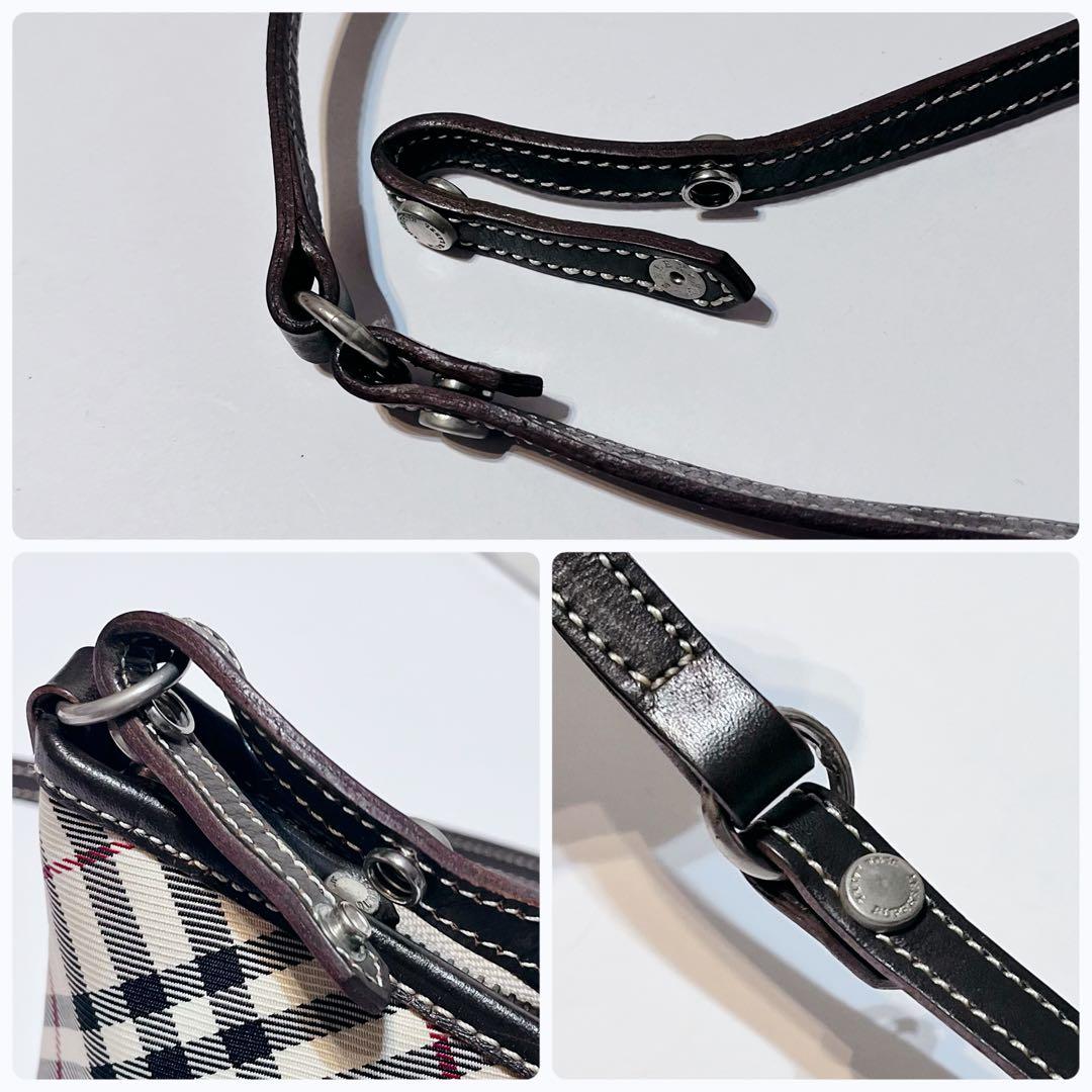 【希少 美品】バーバリーブルーレーベル ノバチェック 2way ショルダーバック