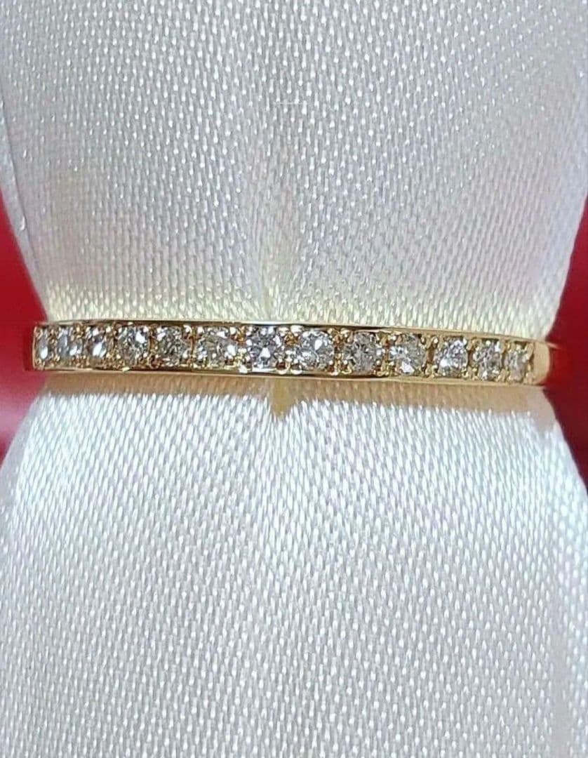 新入荷 未使用 k18YG ダイヤモンド0.10ct エタニティリング