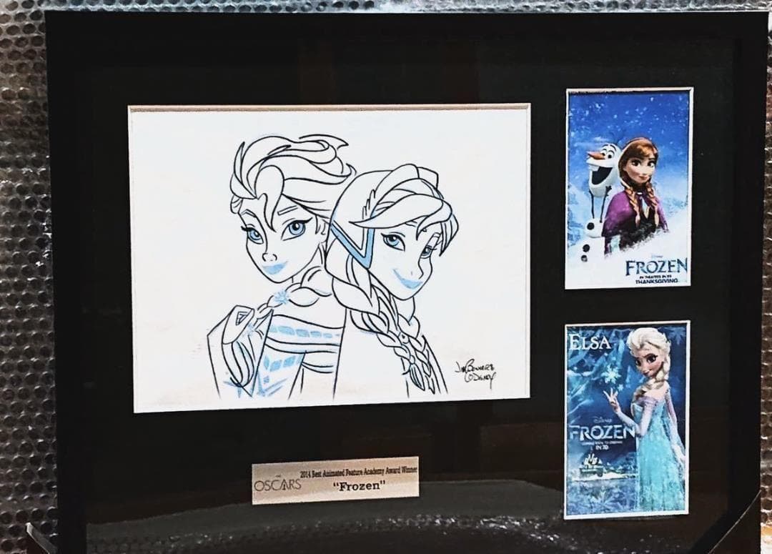 アナと雪の女王 ディズニー 複製原画 エルサ アナ Frozen サイン色紙
