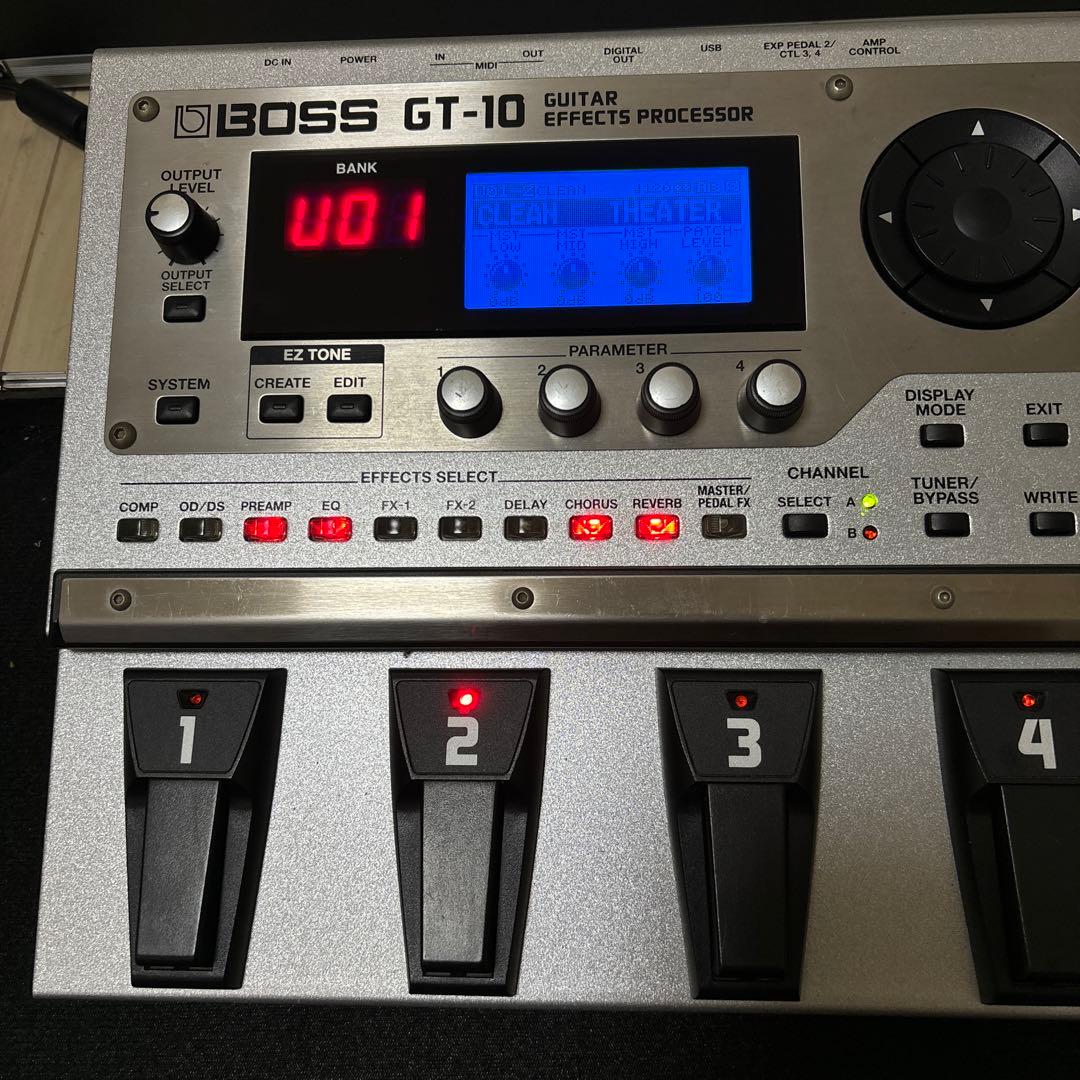 商談中】BOSS GT-10 マルチエフェクター ハードケース&説明書付き