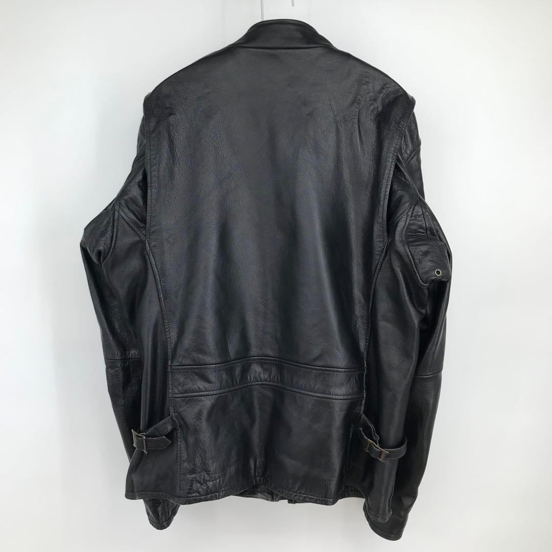 AVIREX ライダースジャケット 44 ブラック ゴートレザー