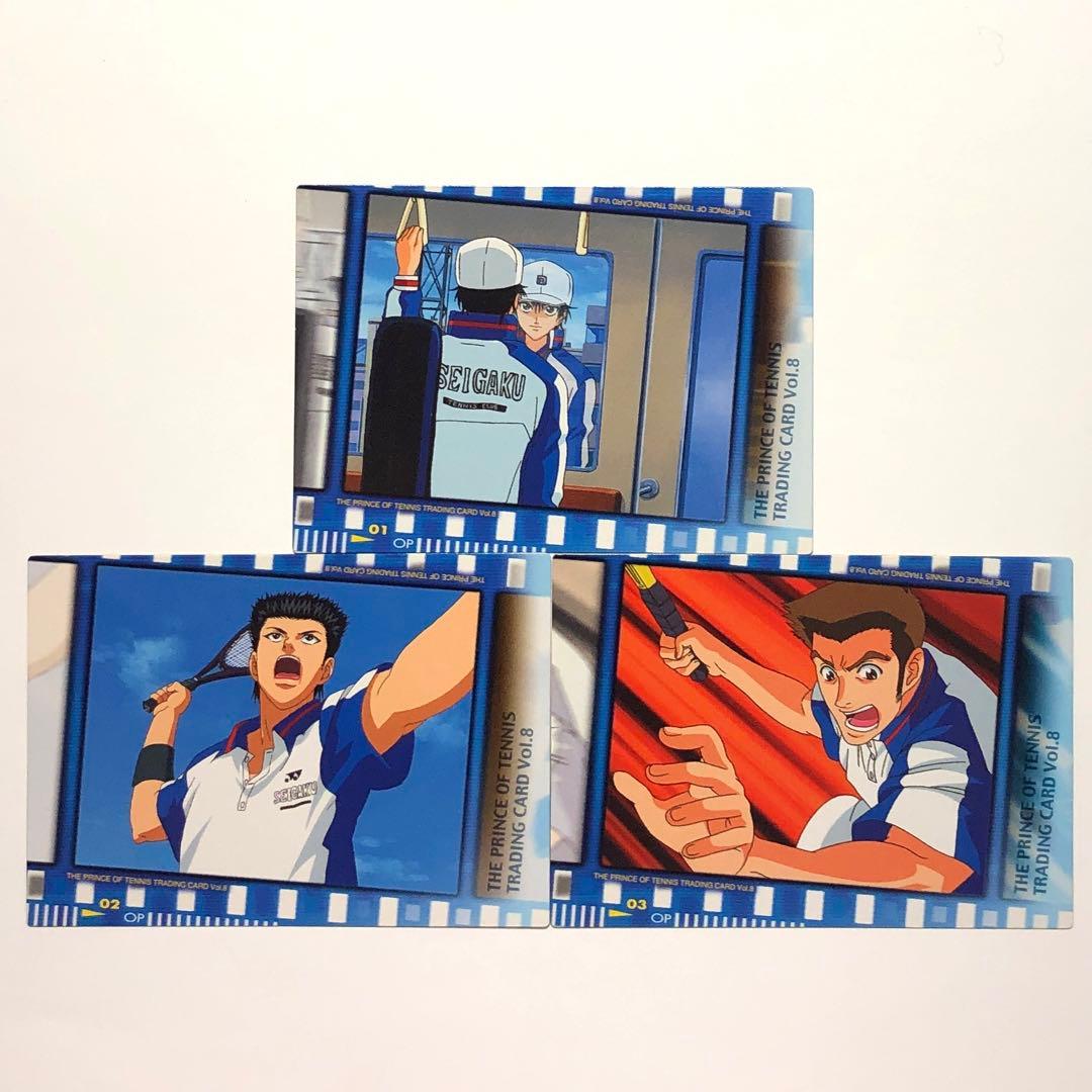 青学】テニスの王子様 越前リョーマ 不二 菊丸 他 OPカードセット 8枚