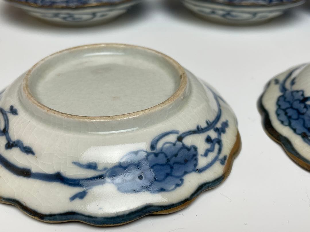 和食器】古伊万里 上手 牡丹唐草白抜き 小皿 五枚 - メルカリ