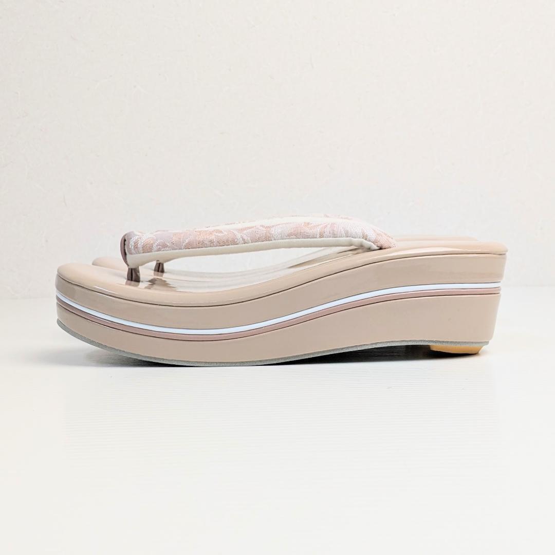 和装 草履バッグセット ジャガード ピンク ベージュ フリーサイズ u83-3