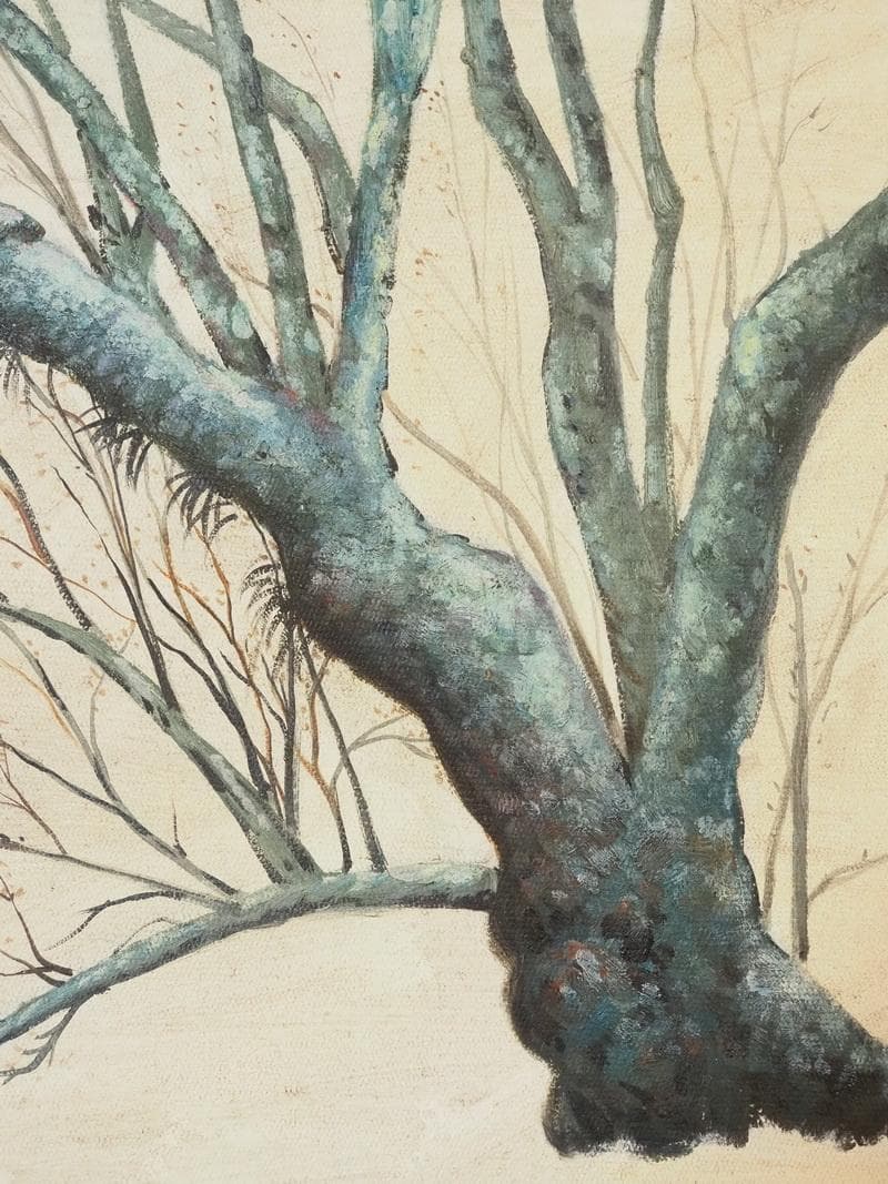 【値下げ】風景画　油絵　田中一村　大型絵画　額付き　手描き　肉筆