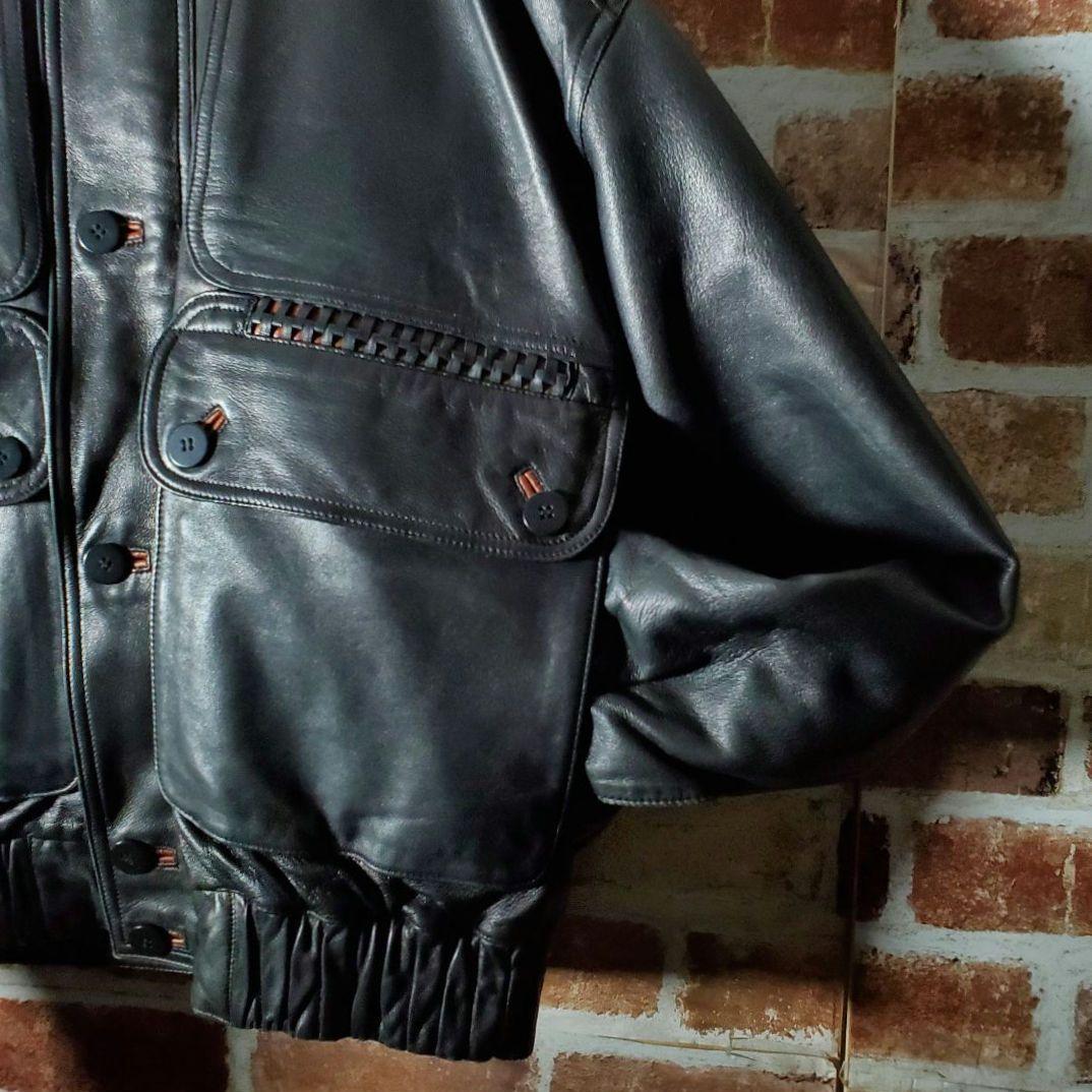 本革】リアルレザージャケット・ブルゾン A-2 デザイン最高 羊革 柔らか