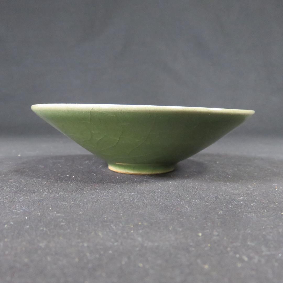 茶碗 木箱 共箱 青磁 貫入 草文 茶の湯 抹茶碗 茶器 茶道具 - メルカリ