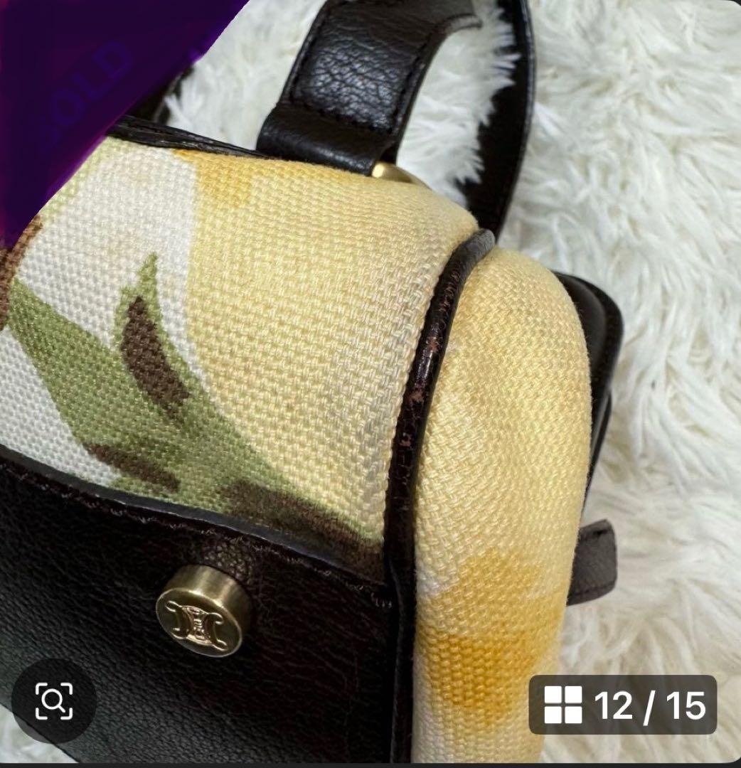 【激レア】　セリーヌ　ハンドバッグ　レザー　キャンバス　CELINE