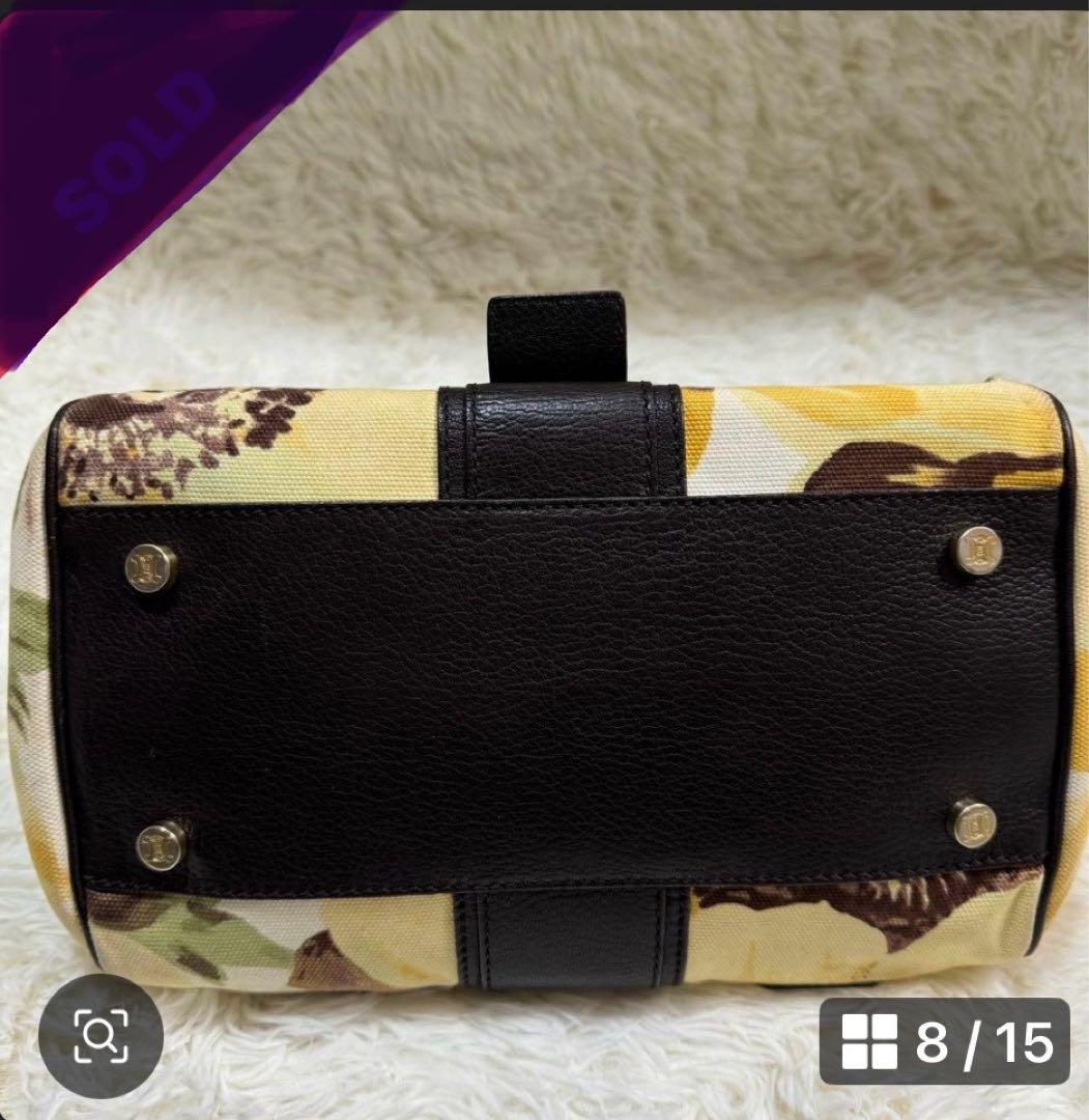 【激レア】　セリーヌ　ハンドバッグ　レザー　キャンバス　CELINE