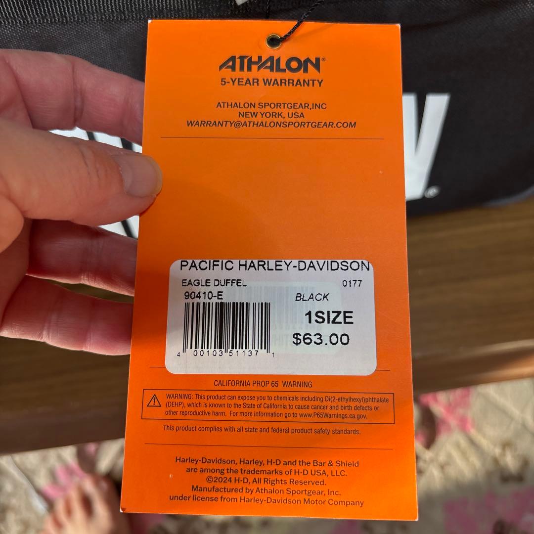 Harley-Davidson ダッフルバッグ 黒 新品未使用 - メルカリ