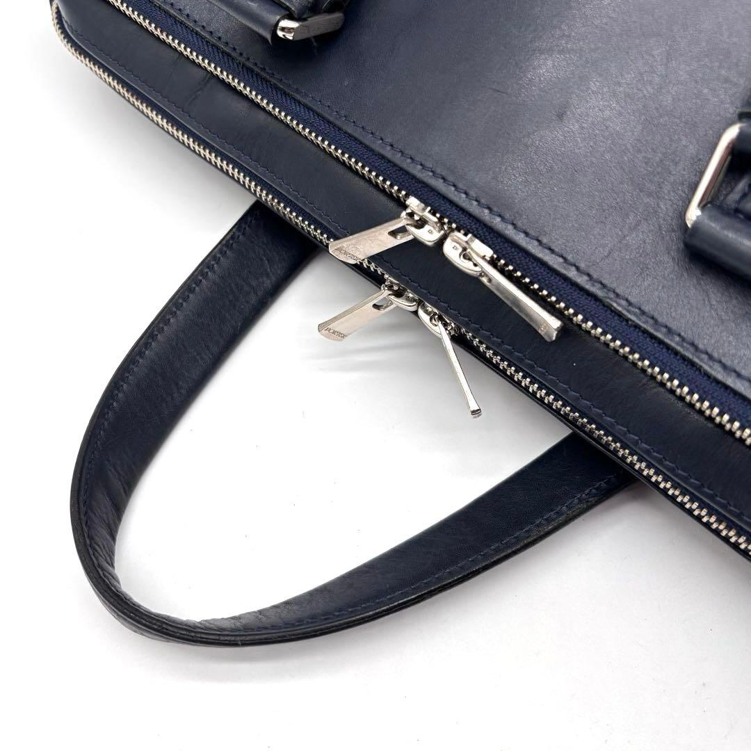 希少✨ポーター　ソート　ビジネスバッグ　2層　ネームホルダー付　ネイビー　A4可