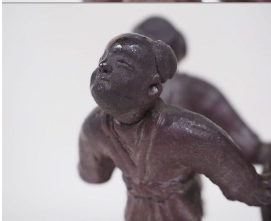 送料無料 時代物 備前焼 極上品唐子蓋置 茶道具 検/楽山紫砂九谷備前萩