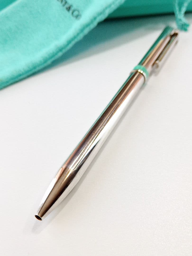 美品 希少USA刻印】ティファニー ボールペンTクリップ 箱ポーチ付