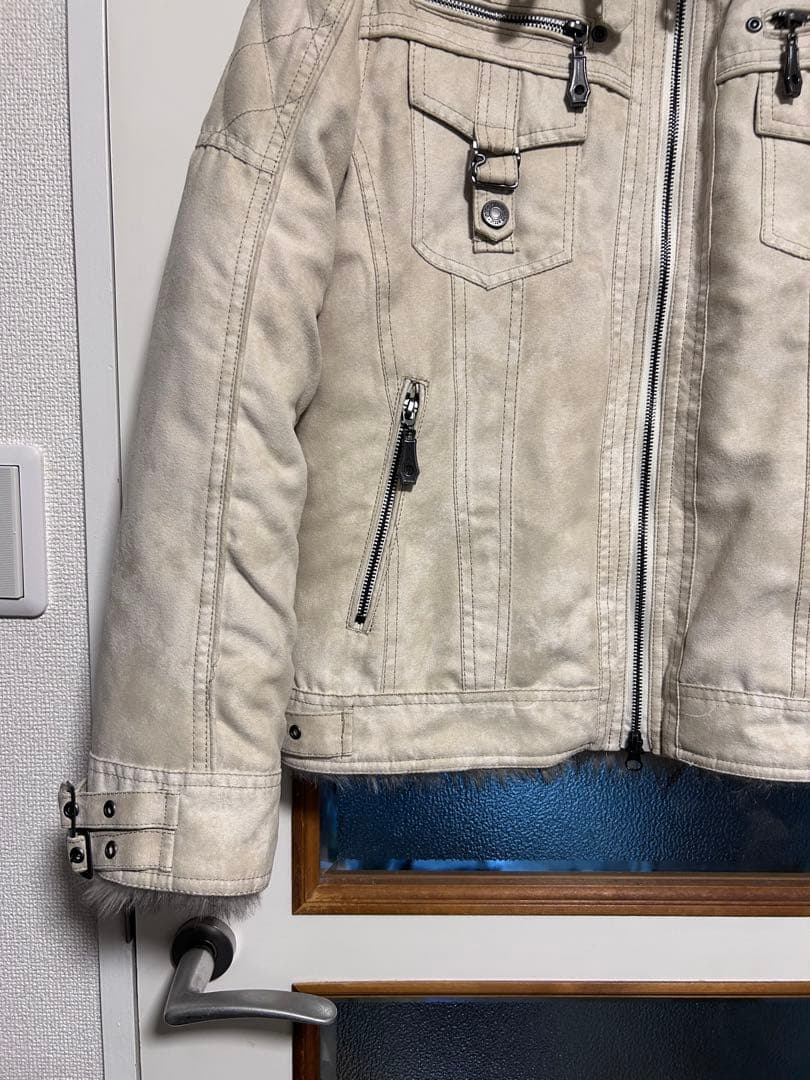 オリジナルファッション - 平成 00s ファー ライダースジャケット