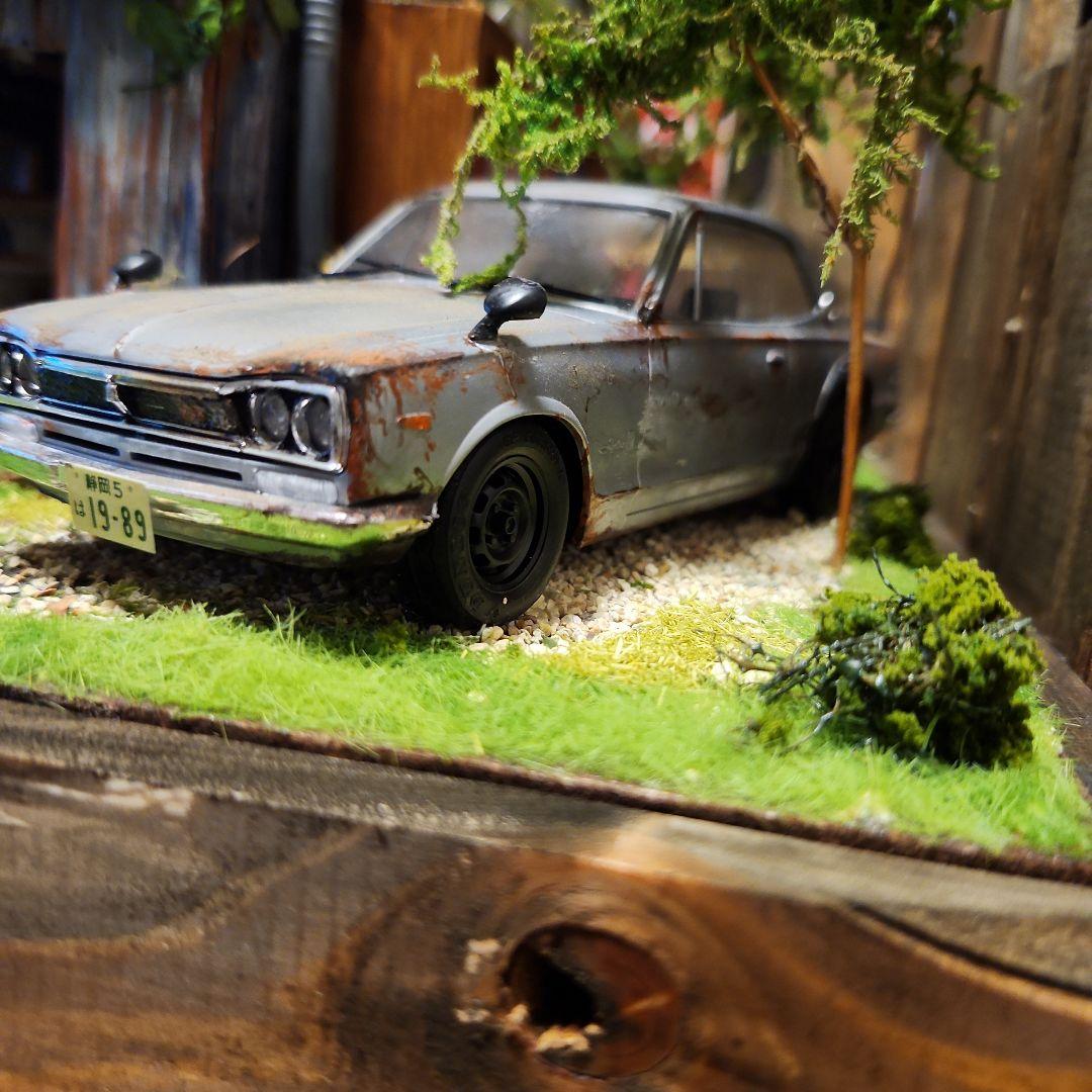昭和 レトロ ガレージ 1/24 プラモデル ハコスカ GT-R ジオラマ