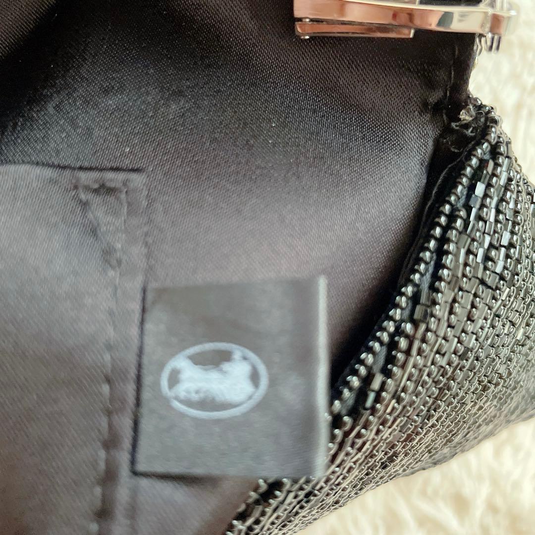 新品未使用　東京イギン フォーマルバッグ ハンドバッグ ブラック ビーズ