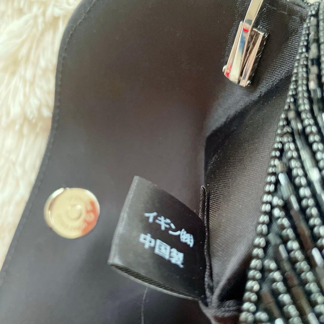 新品未使用　東京イギン フォーマルバッグ ハンドバッグ ブラック ビーズ