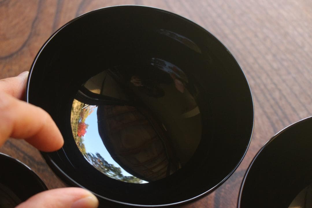 デッドストック！上質黒漆に極上松蒔絵の映えるお椀2点（検輪島塗蒔絵椀雑煮椀