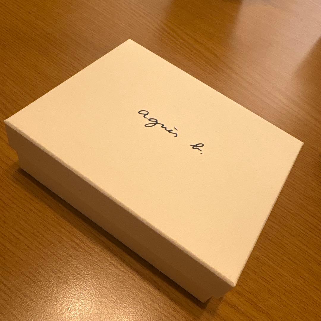 アニエスベー財布　二つ折り財布　ブラック