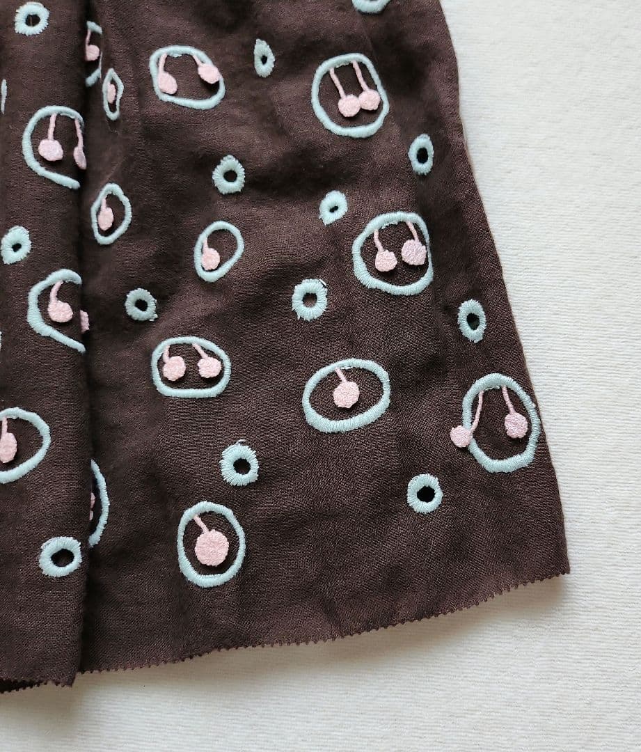 minä perhonen フレアスカート ブラウン