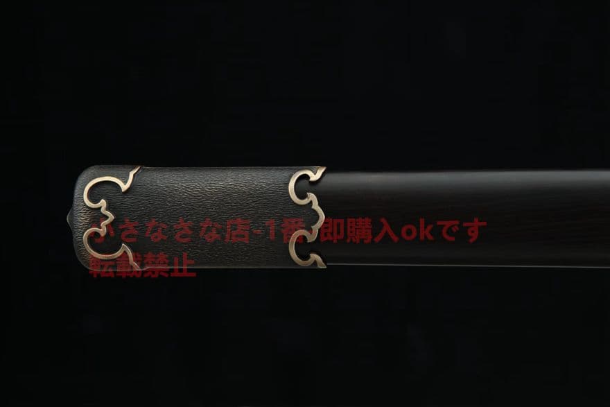 28寸銅装双龍環首唐刀（黒檀金）古兵器 武具　刀装具　日本刀模造刀 居合刀 長尺